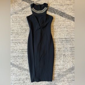 Zara women pencil dress with rhinestones size small (used) black